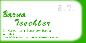 barna teschler business card